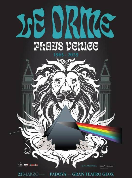 Manifesto del concerto Le Orme Plays Venice