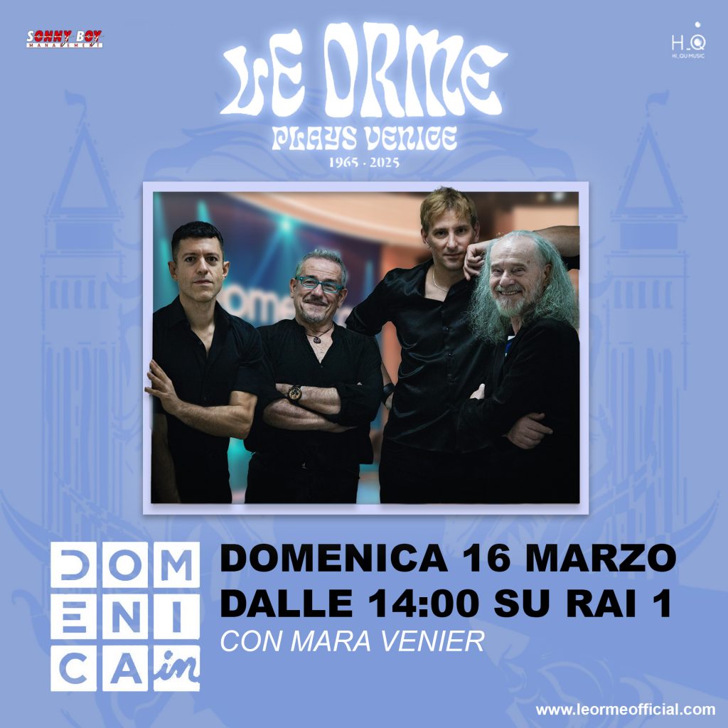 Foto del gruppo musicale Le Orme che sarà ospite a Domenica In con Mara Venier