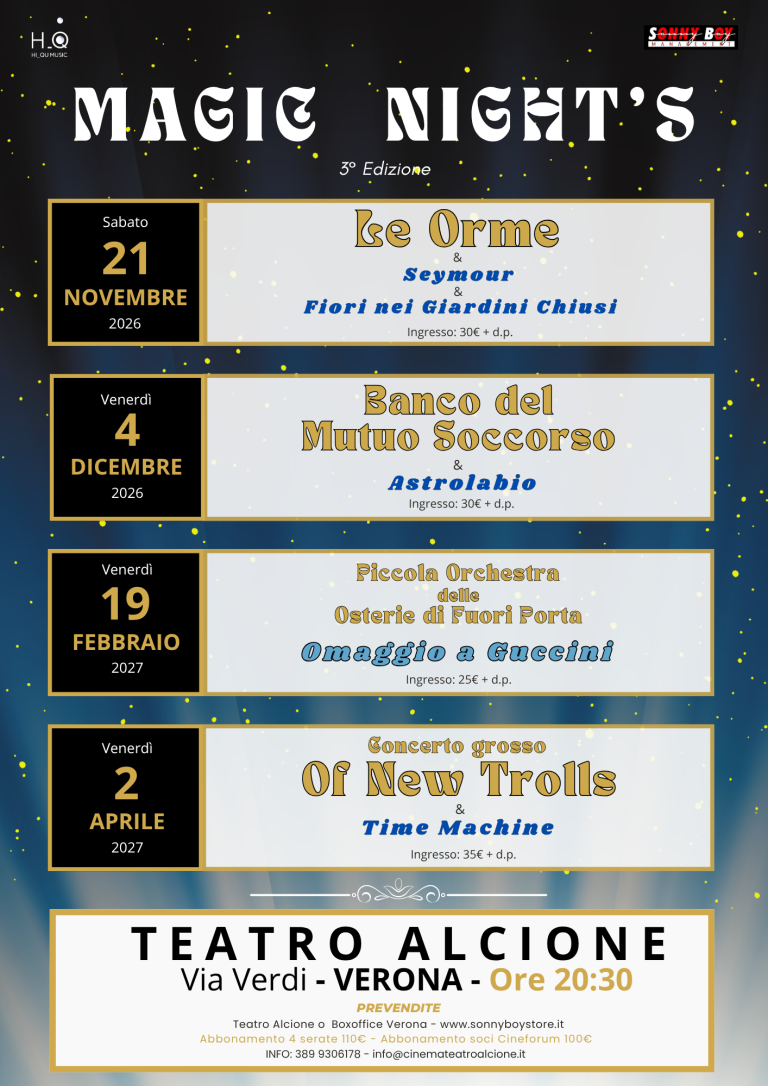 Magic Night Teatro Alcione Verona